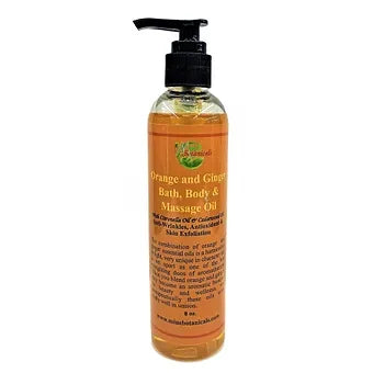 Orange & Ginger Bath, Body & Massage Oil-Live Life Healthy The Herbal Way