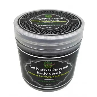Activated Charcoal Body Scrub Infused with Shea Butter & Aloe Vera Live Life Healthy The Herbal Way